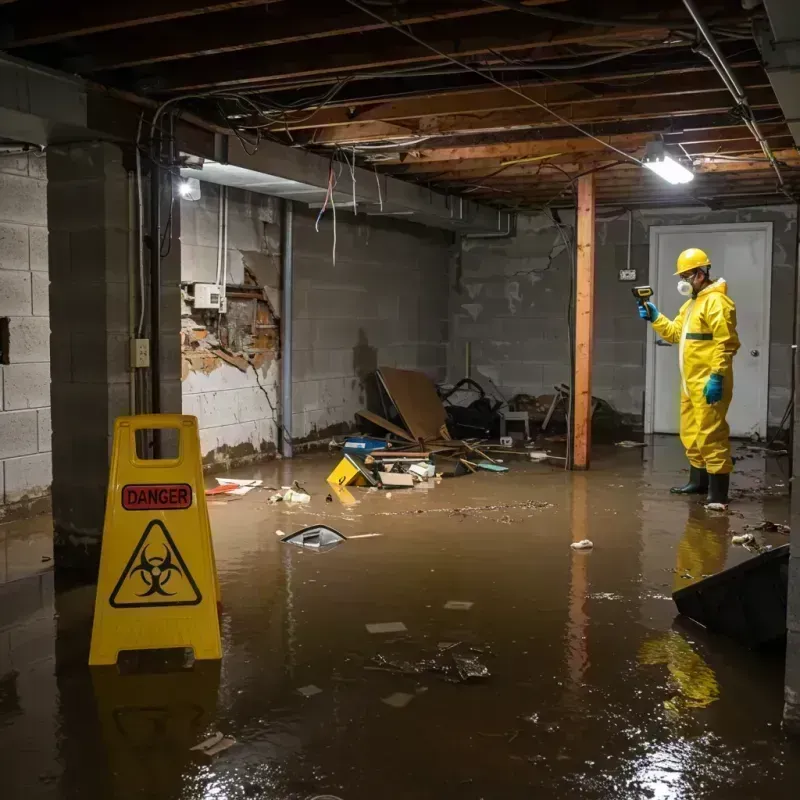 Flooded Basement Electrical Hazard in Bradford, ME Property